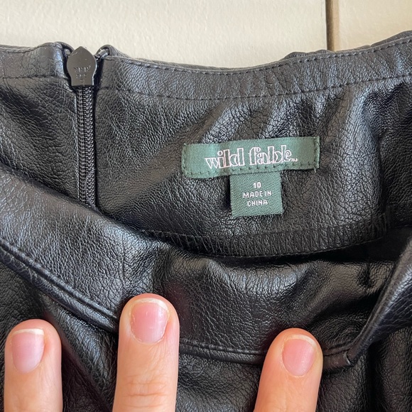 Wild Fable Black Faux Leather Mini Skirt - Picture 6 of 6